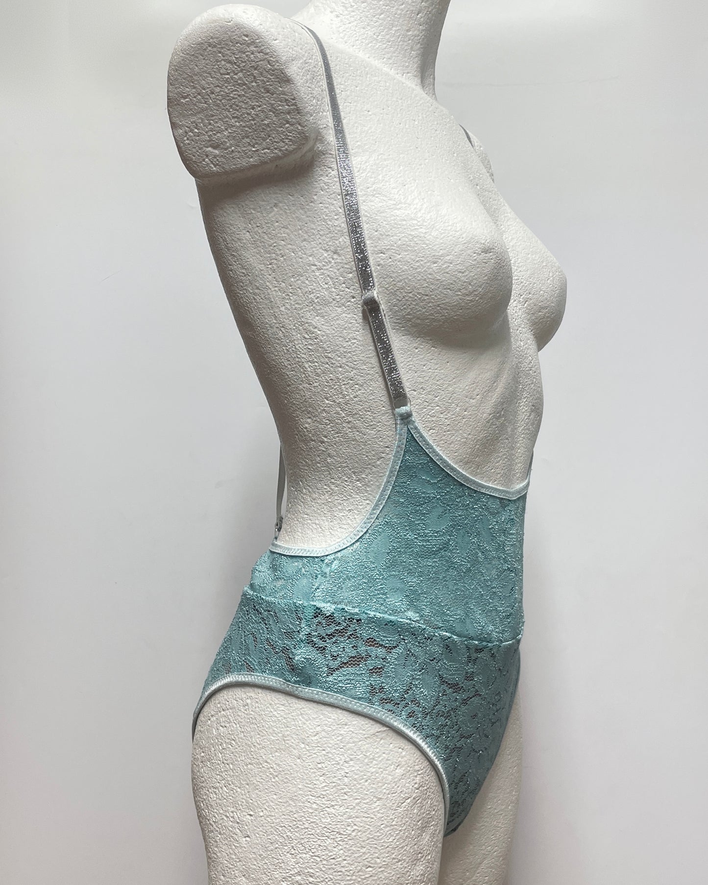Mint color lace half bodysuit