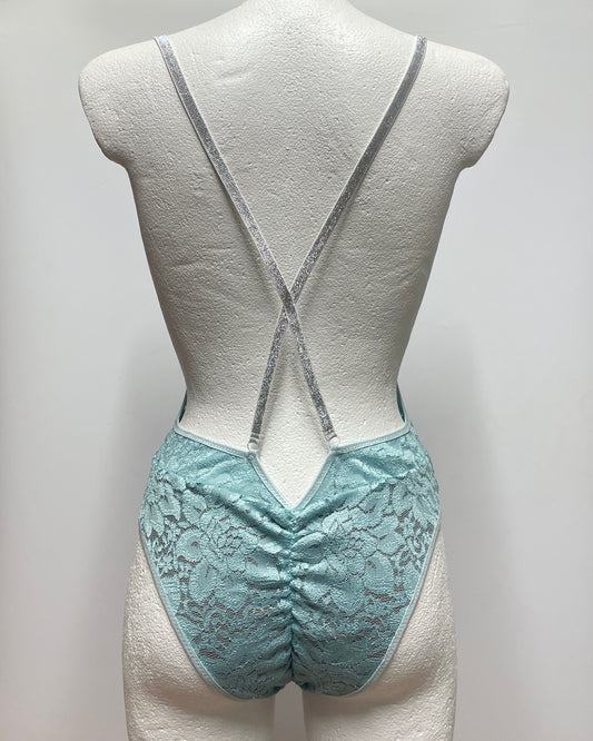 Mint color lace half bodysuit