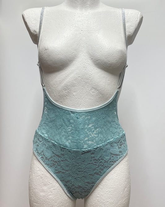 Mint color lace half bodysuit