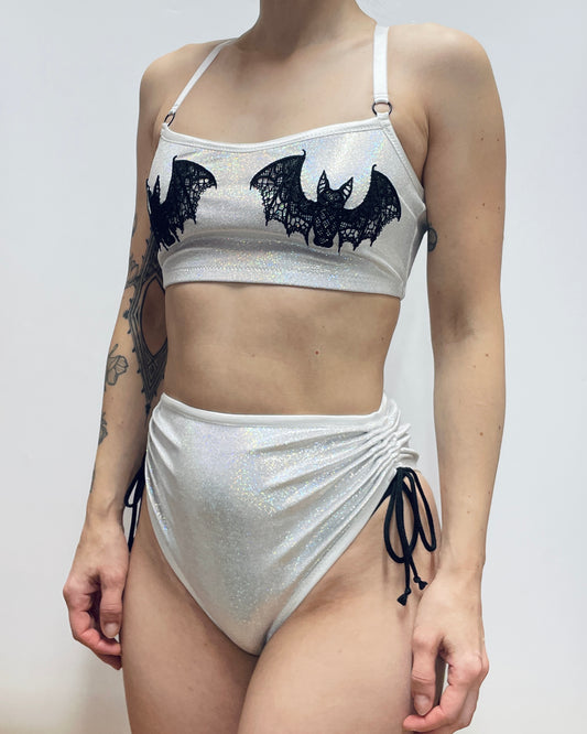 White velvet set BatGirl