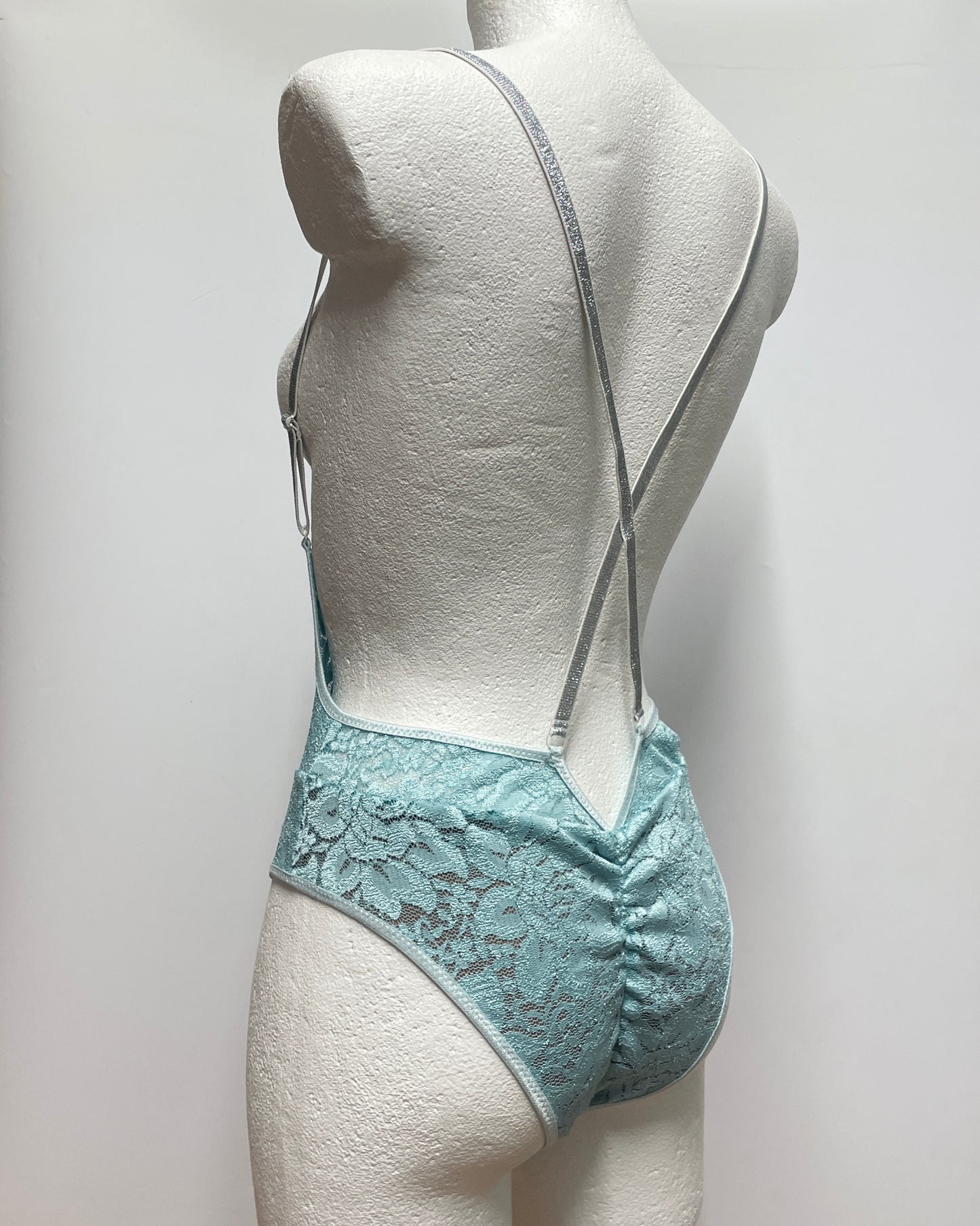 Mint color lace half bodysuit