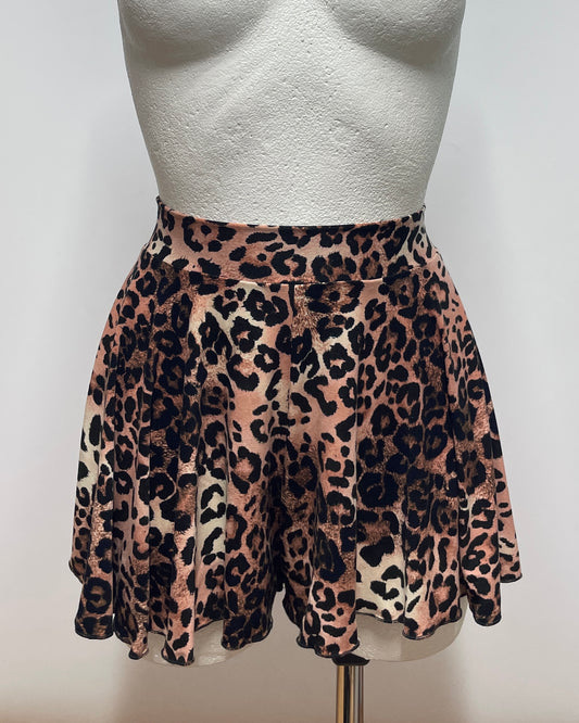 Leopard print skirt-pants XS